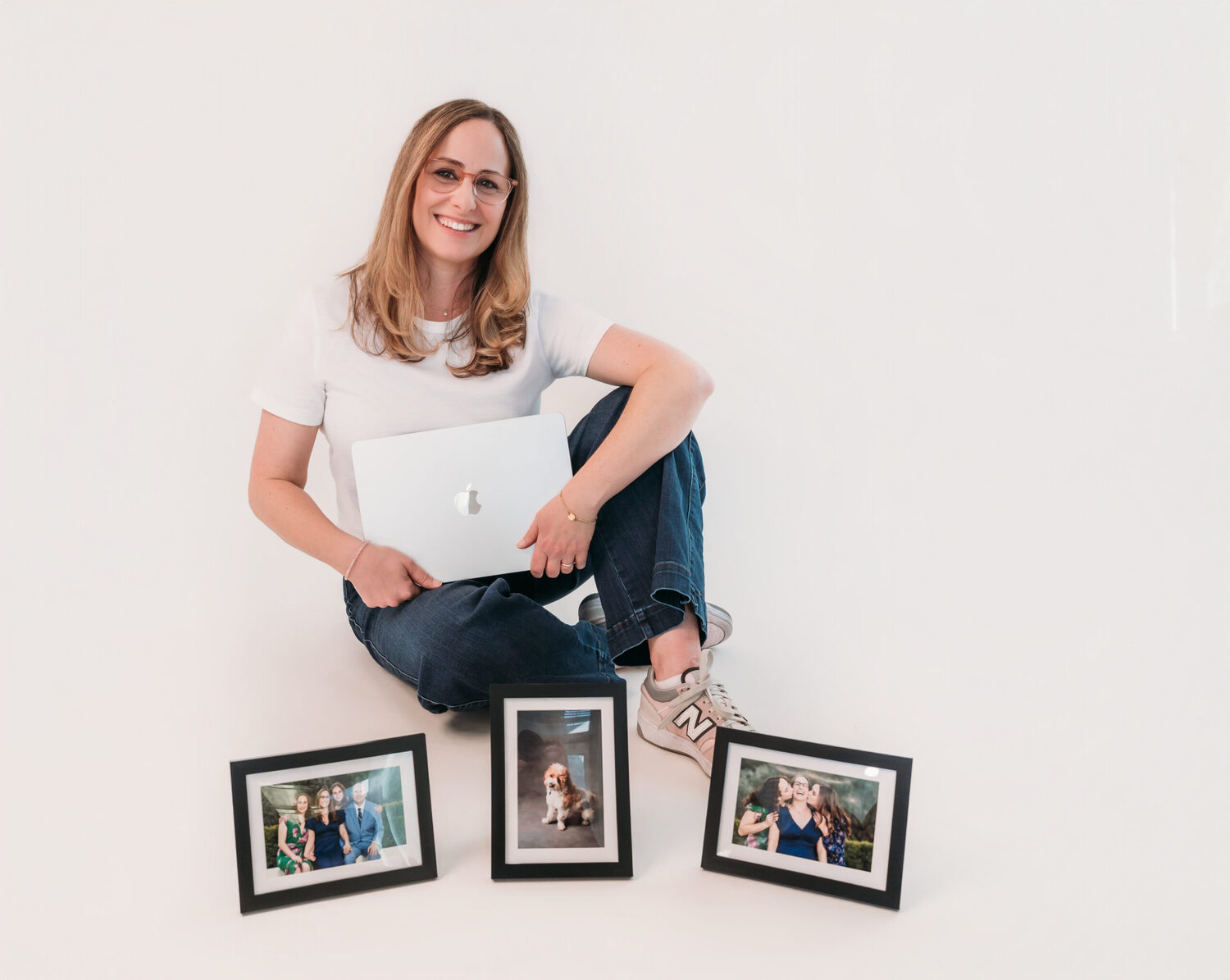 Diana Davidson with family photos