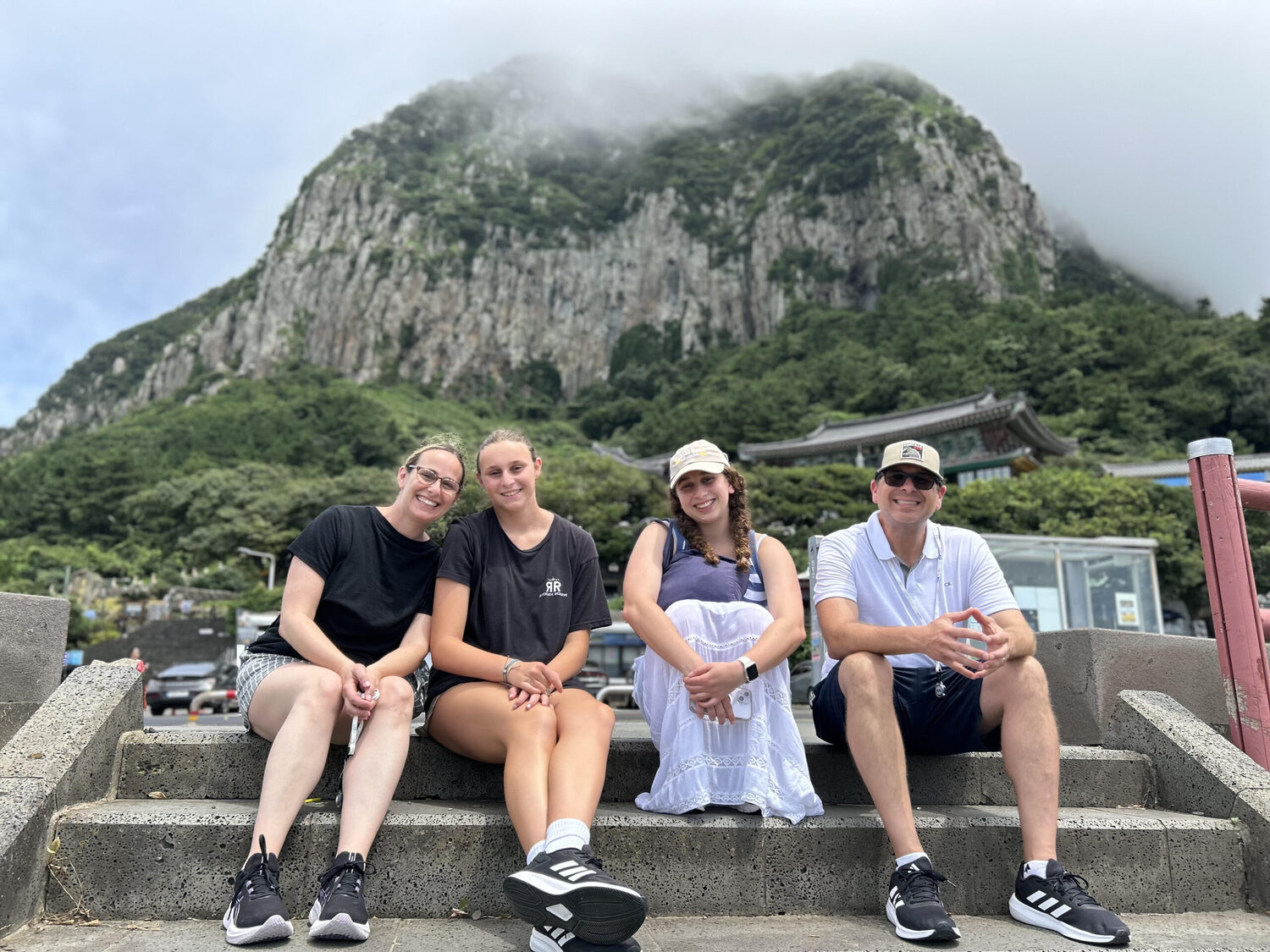 Diana and her family traveling in Japan